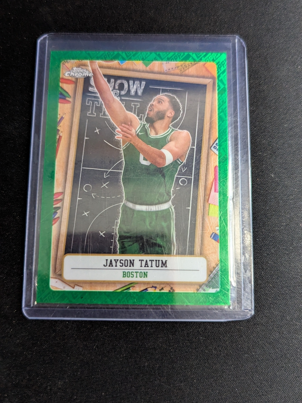 2025 Topps Chrome Show And Tell Jayson Tatum Green Color Match ST-10